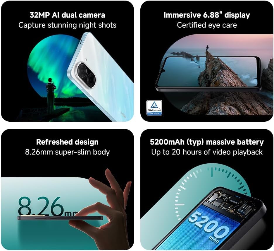 Xiaomi Redmi A5 Smartphone, 4GB+128GB, Super Clear 32MP AI Camera